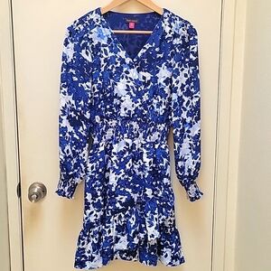 NWT VINCE CAMUTO BLUE FLORAL, FLOWEY MINI DRESS, sz XS